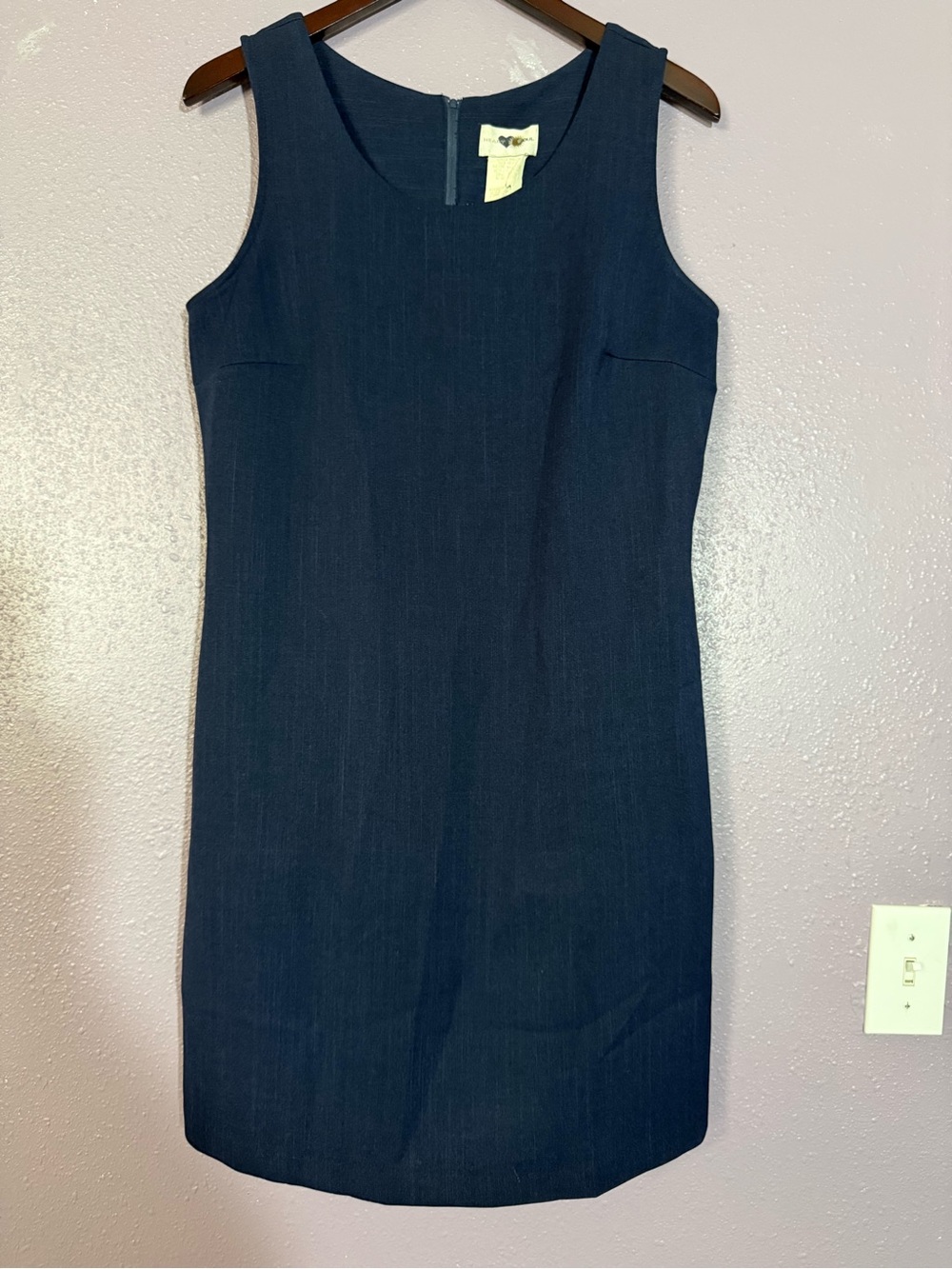 Heart Soul Navy Sleeveless Sheath Midi Dress